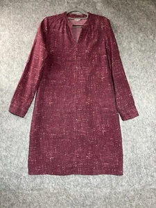 J Jill Dress Womens Medium Purple Geometric Silk Capsule Minimal Coastal Cruise - Picture 1 of 14