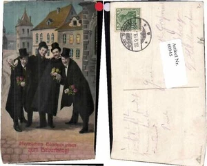 60945,Geburtstag Betrunkene Männer Hut mantel - Picture 1 of 1