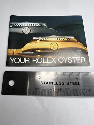 Auténtico folleto Rolex titulado "Tu Rolex Oyster" manual con fecha 1986 inglés Foto 1 de 3