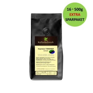 Espresso Tansania 16x500g, Extra Espresso 8kg Sparpaket vom Kaffeefachwerk - Bild 1 von 6