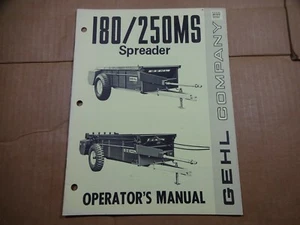 Gehl 180MS 250MS Spreader Owners Operators Manual 6/76 - Picture 1 of 3