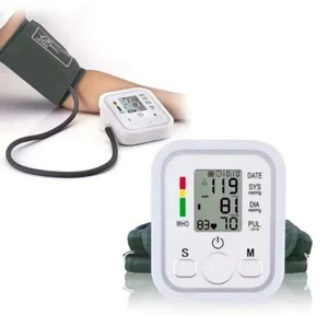 1x Digital Automatic Blood Pressure Monitor Upper Arm BP Machine Heart Rate HP - Foto 1 di 2