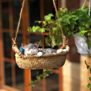 1x Mignon Animal Swing Suspendu Ornement Mini Micro-Landscape Jardin Balcon Deco - Photo 1 sur 16