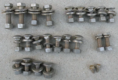 X PONTIAC GRAND PRIX PARACHOQUES DELANTERO SOPORTE TUERCAS PERNOS ARANDELAS DE BLOQUEO 1971-1972 OEM Foto 1 de 4