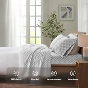 True North by Sleep Philosophy Cozy Cotton Flannel Printed Deep Pocket Sheet Set - Picture 1 of 228