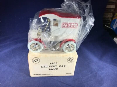 D1-12 ERTL 1:25 SCALE DIE CAST BANK - 1905 DELIVERY CAR - NIB - TISCO - Image 1 of 4