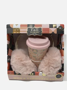 NEW FAO Schwartz Winter Travel Mug & Earmuffs Set for Girls - Picture 1 of 3