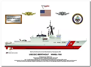 USCGC Bertholf WMSL 750, Legend Class National Security Cutter Print - Picture 1 of 1