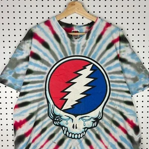 T-shirt Grateful Dead Fare Thee Well taglia XL tie dye fascia invecchiata anni 90 rosa FOTL - Foto 1 di 9