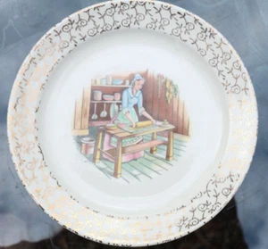 Taylor Smith Taylor "Homestead" Dough Rolling Dough Scenes single bread plate - Picture 1 of 2