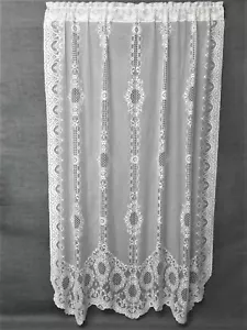 Valencia weiß Baumwollmischung Spitze Fenster Panel 60" x 84" Wohnzimmer Schlafzimmer - Bild 1 von 9