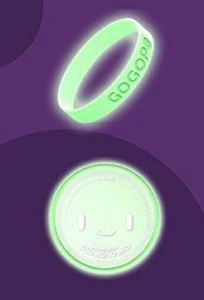 Goobands Glowgoo Neo Clear Glow in the Dark Slime Goo Band Wristband Bracelet - Picture 1 of 1