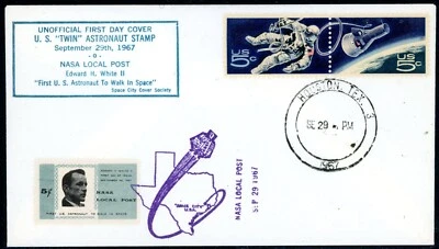 SPACE COVER USA: NASA LOCAL POST ON UNOFICIAL FDC HOUSTON, TC CANCELS SCARCE - Image 1 of 3