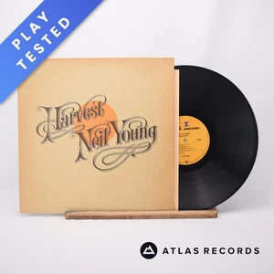 Neil Young Harvest Lyric Sheet Reissue Strawberry LP Album Vinyl Record - EX/EX - Imagen 1 de 9