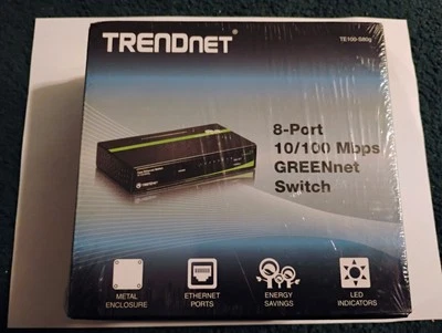 TRENDnet TE100-S80g GREENnet Compact 8-port 100Mbs  Ethernet Switch | New Sealed - Image 1 of 4