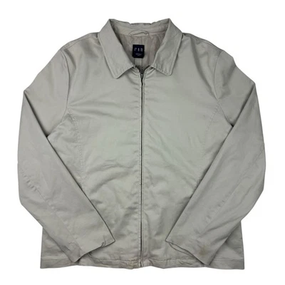 Gap Full zip cream VTG bomber jacket Womens XL #0065 - Image 1 of 4