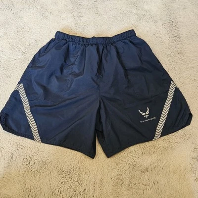 Medium M US Air Force Athletic Shorts Adult  Blue PT Bootcamp Liner USAF IPTU - Image 1 of 4