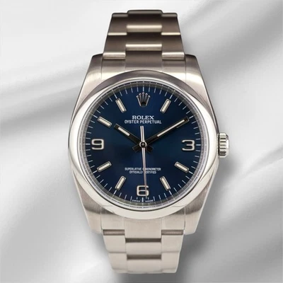 Rolex Oyster Perpetual 36mm Blue Dial Steel Mens Watch 116000 - Image 1 of 4