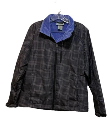 Chaqueta para mujer Free Country forrada gris/púrpura talla mediana Foto 1 de 4