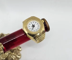 VINTAGE L.A. Express Gold Tone Finger Watch, Hattori SEIKO Movement- PC11A Works - Picture 1 of 10