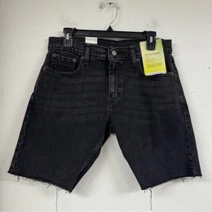 Levi’s schwarz 412 schmale Shorts Denim abgeschnitten Bermuda Jeansshorts Damen 30 bescheiden - Bild 1 von 7