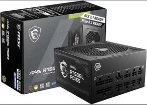 MSI MAG A750GL PCIE5, Fuente de Alimentación Compacta para Juegos Completamente Modular 750W - Imagen 1 de 1