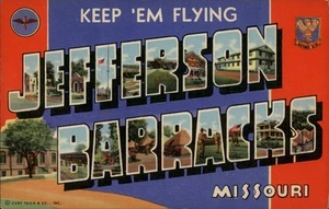 Jefferson Barracks,MO Keep 'Em Flying Large Letter Missouri Postcard - Picture 1 of 2