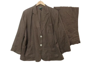 Sz 18 Ralph Lauren LRL Blazer Jacket Pants Suit 100% Linen Career Boxy EXCELLENT - Picture 1 of 24