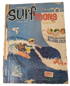 Petersen’s Surf toons Surftoons Number 3 1966 California Vintage Surfing wave - Picture 1 of 20