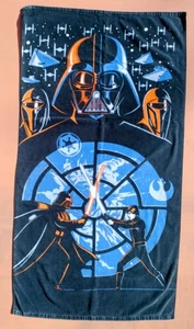 Toalla de playa vintage Disney Star Wars Darth Vader Luke Empire Lucasfilm algodón - Imagen 1 de 5