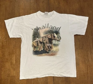 Camiseta vintage del zoológico de Tailandia se adapta a elefantes medianos naturaleza - Imagen 1 de 7
