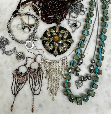 Necklace Earring Bracelet Gem Branded Reseller Vintage Bundle Beaded Chain  - Image 1 of 4