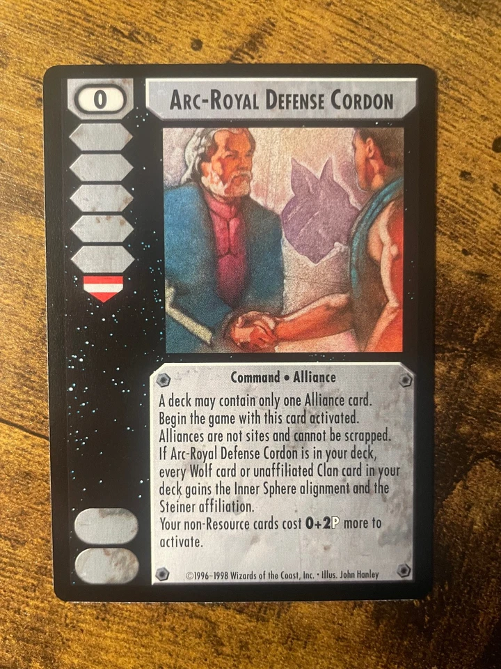 Battletech CCG TCG Card Game Rare Crusade Expansion Arc-Royal Defense Cordon - Image 1 of 1