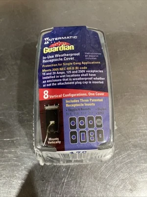 Intermatic Flexi-guard/Guardian Receptacle Cover Single Gang Brand New Sealed! - Image 1 of 4