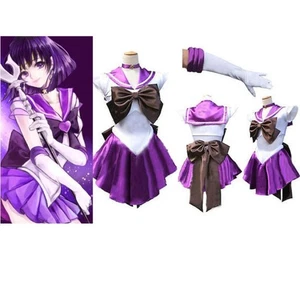 Disfraz de Cosplay Sailor Moon Sailor Saturn Púrpura Personalizable Disfraz y Guantes - Imagen 1 de 3