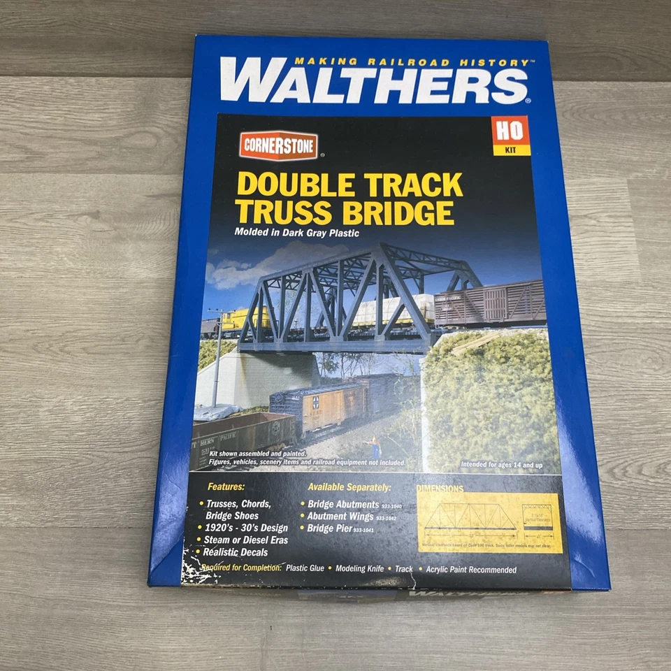 HO Gauge Walthers Cornerstone Double Track Truss Bridge Kit Unbuilt in Open Box - Image 1 of 4