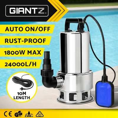 Giantz1800WMax Submersible Dirty Water Pump Bore Tank Well Steel Automatic Clean - image 1 of 4