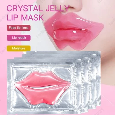 10PC Moisturizing Lip Mask Hydrating Collagen Crystal Gel Lip Patch Plumping Lip - Image 1 of 4