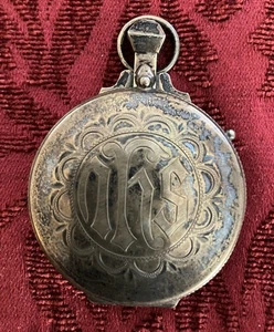 Antike PYX Hostienschatulle graviert IHS Silber katholische Kirche Lot #2 - Bild 1 von 5