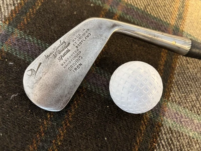 古董苏格兰山核桃杆身高尔夫球杆-驾驶铁杆-随时可用 — 第 1/4 张图片