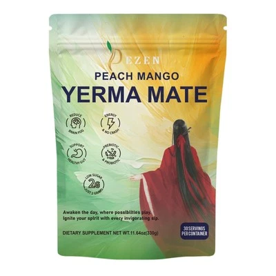 Polvo de té instantáneo Yerba Magic Yerba Mate - sabor a mango melocotón - 30 porciones Foto 1 de 4