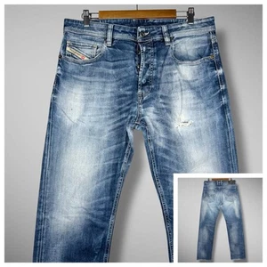 Diesel Jeans Mens 33x32 Blue Denim Larkee Relaxed Comfort Straight Stretch 0827I - Imagen 1 de 15
