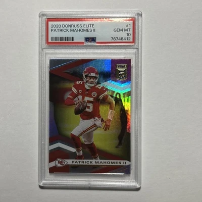 2020 Donruss Elite Patrick Mahomes II  #1  PSA 10 GEM MINT - Image 1 of 4