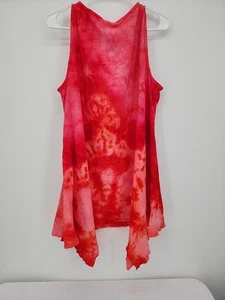 Cottonways Women's Size 2 (see measurements) Tunic Procion Ice Tie Dyed Upcycled - Picture 1 of 20