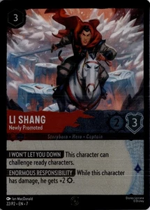 Li Shang 22/P2 Disney Lorcana TCG DE 7 DT Promo Holo Foil Trading Card TCG - Foto 1 di 7