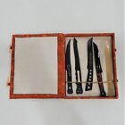Vintage Chinese Resin Knife Set w/ Case