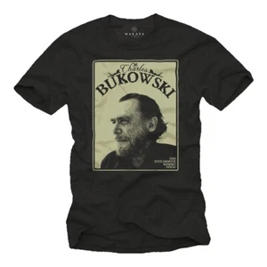 COOL VINTAGE MENS SHIRT WITH FAMOUS BOOK WRITER - SHORT SLEEVE BOOKWORM POET TEE - Picture 1 of 1