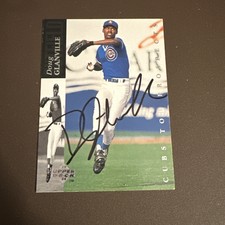 1996 Upper Deck Doug Glanville #85 Authentic Autographed Card Chicago Cubs