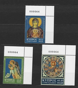 CIPRO 2007 ANGELO NATALE VERGINE E BAMBINO Set 3V. con NUMERO DI CONTROLLO MNH - Foto 1 di 1