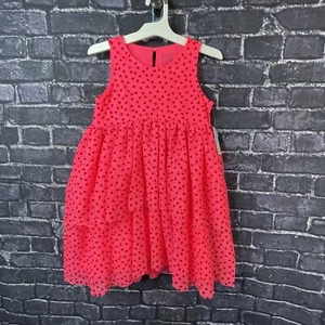 Cat & Jack Medium 8 Sleeveless Tulle Layered Dress with Hearts - Picture 1 of 11
